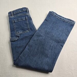 Free Assembly Jeans Youth Girls Size 12 Wide Leg Carpenter Denim School Casual